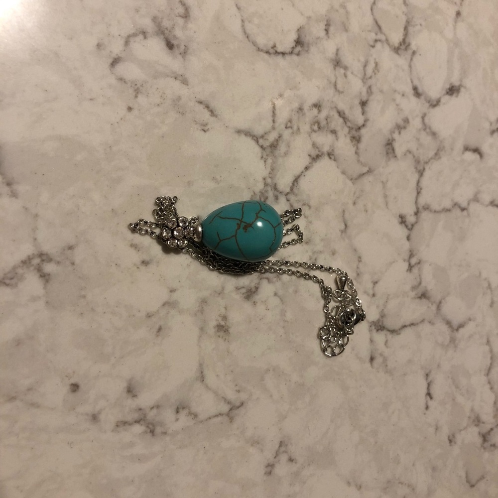 Turquoise Stone Pendant Necklace